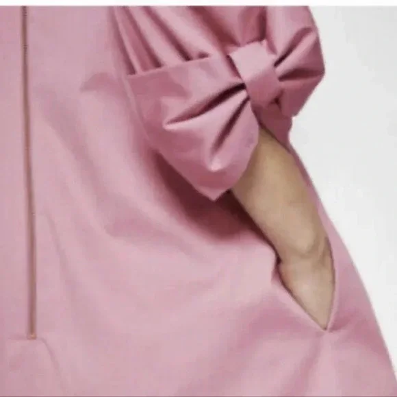 Ted Baker Pink Solyane Oversize Bow Sleeve Dress - Picture 3 of 9